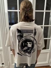 ERD Enfants Riches Déprimés My Role In The War Back Large Circle Print Vintage Off White Tee
