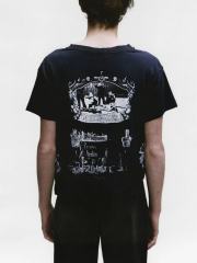 ERD Enfants Riches Déprimés French Vintage Town Print Washed Black Distressed T-Shirt