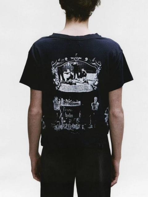 ERD Enfants Riches Déprimés French Vintage Town Print Washed Black Distressed T-Shirt