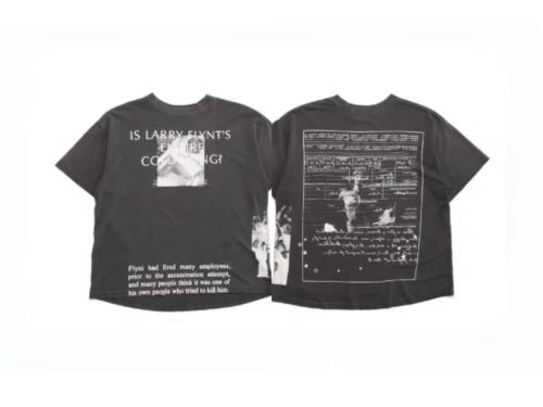 ERD Enfants Riches Déprimés Larry Flynt News Document Dual Print Grunge Black Tee