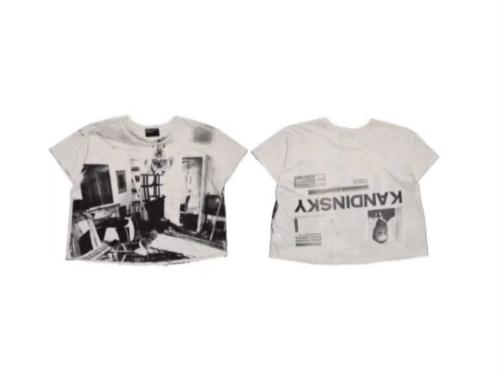ERD Enfants Riches Déprimés Kandinsky Studio Photo Double Sided Cropped Vintage Washed Tee