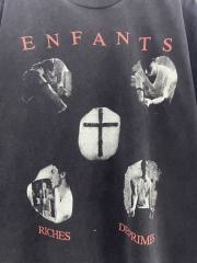 ERD Enfants Riches Déprimés Red Letter Four Portrait Cross Graphic Washed Black Tee
