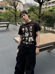ERD Enfants Riches Déprimés Self-Delusion Violin Grid Photo Vintage Black T-Shirt