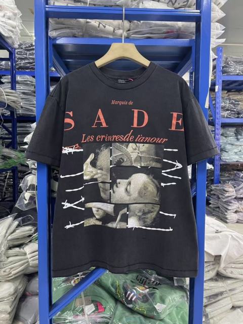 ERD Enfants Riches Déprimés Marquis de SADE Barbed Wire Vintage Acid Black T-Shirt