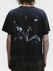 ERD Enfants Riches Déprimés Psychothérapie de l'adolescent French Text Portrait Washed Black Tee
