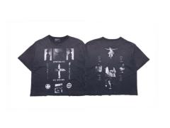 ERD Enfants Riches Déprimés Double Sided Occult Spiritualist Cropped Boxy Grunge Black Tee