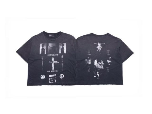 ERD Enfants Riches Déprimés Double Sided Occult Spiritualist Cropped Boxy Grunge Black Tee
