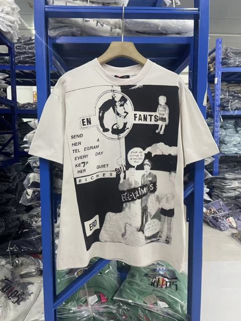 ERD Enfants Riches Déprimés Retro Mixed Figure Text Graphic Oversized Washed T-Shirt