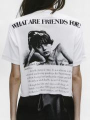 ERD Enfants Riches Déprimés Flowers Of Anger Faded Portrait Off White Vintage T-Shirt