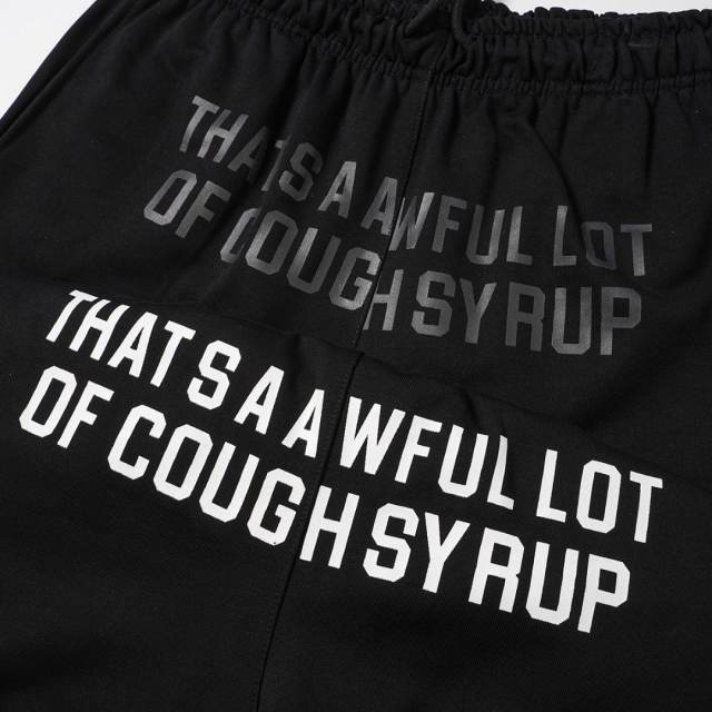 Front Horizontal Text Back Vertical Big Letter Sweat Shorts 2 colors 29356463