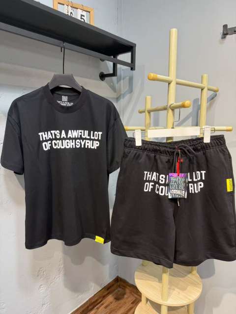 Anime Character Letter Print T-Shirt & Shorts Casual Streetwear Set 21 colors 29288563