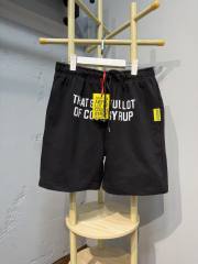 Front Horizontal Text Back Vertical Big Letter Sweat Shorts 2 colors 29356463