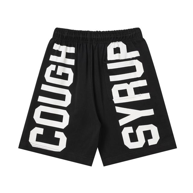 Front Horizontal Text Back Vertical Big Letter Sweat Shorts 2 colors 29356463