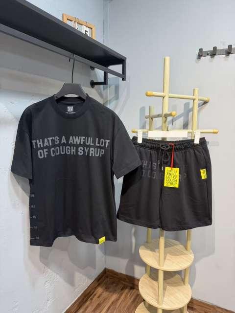 Anime Character Letter Print T-Shirt & Shorts Casual Streetwear Set 21 colors 29288563