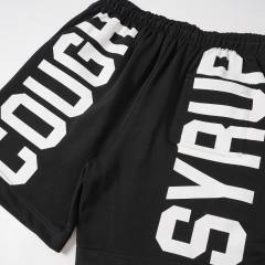 Front Horizontal Text Back Vertical Big Letter Sweat Shorts 2 colors 29356463