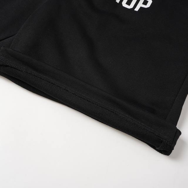 Front Horizontal Text Back Vertical Big Letter Sweat Shorts 2 colors 29356463