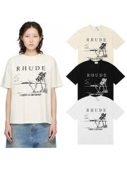 Island Coconut Tree Contrasting Color slogan printed Tee 3 colors 29355939