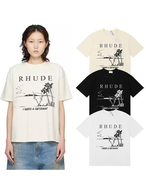 Island Coconut Tree Contrasting Color slogan printed Tee 3 colors 29355939