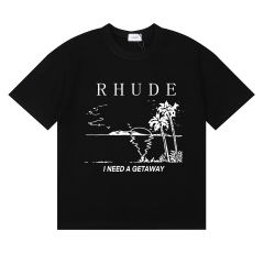 Island Coconut Tree Contrasting Color slogan printed Tee 3 colors 29355939