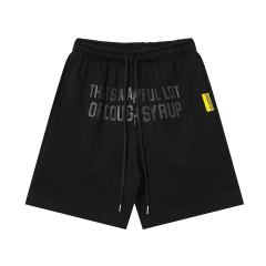 Front Horizontal Text Back Vertical Big Letter Sweat Shorts 2 colors 29356463