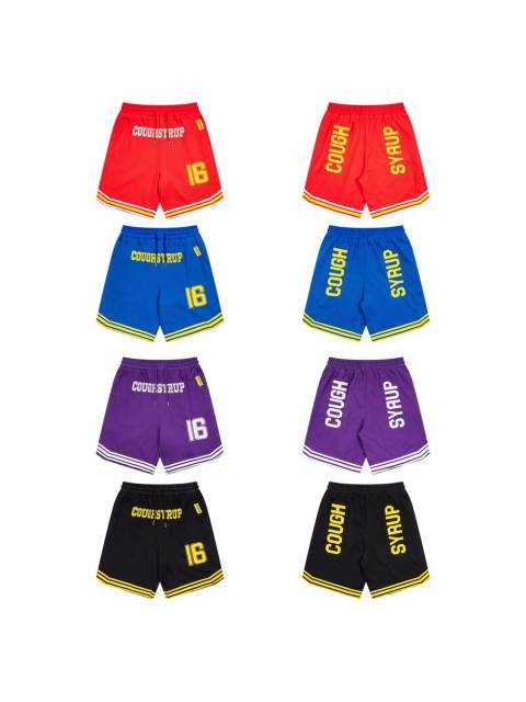 Letter Number 16 Side Vertical Split Dual Sided Graphic Striped Hem Loose Athletic Mesh Shorts Print Shorts 4 colors 29355952