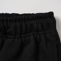 Two-Tone Yellow Pink Letter Number Print Elastic Drawstring Loose Cotton Sweat Shorts 29356460