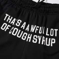Front Horizontal Text Back Vertical Big Letter Sweat Shorts 2 colors 29356463