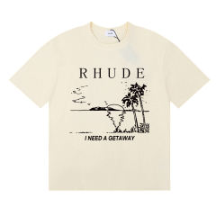 Island Coconut Tree Contrasting Color slogan printed Tee 3 colors 29355939