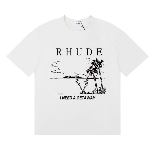 Island Coconut Tree Contrasting Color slogan printed Tee 3 colors 29355939