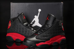 [plus-size shoes] Air @j13 Retro Bred Black Red 3M Reflective Mesh Pebbled Leather Shock Absorbing High Top Basketball Shoes 29284036