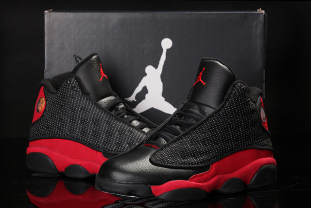 [plus-size shoes] Air @j13 Retro Bred Black Red 3M Reflective Mesh Pebbled Leather Shock Absorbing High Top Basketball Shoes 29284036