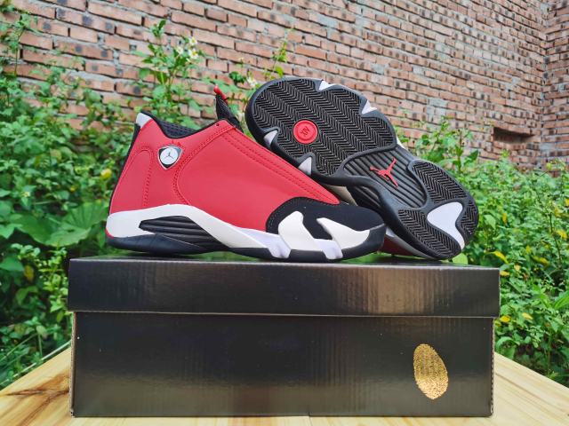 [plus-size shoes] Air Jordαn 14 Retro Gym Red Bulls Men's Black and Red Mid-Top Vintage Basketball Shoes 29323034