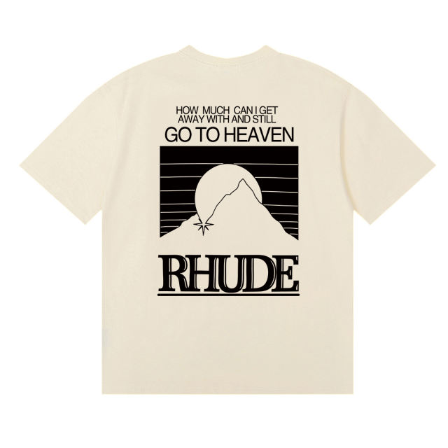 Contrasting color sunset print Tee 3 colors 29355903
