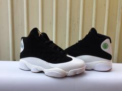 [plus-size shoes] Air Jordαn 13 Retro Black White Gum GS Unisex Black and White Mid-top Basketball Shoes 29323942
