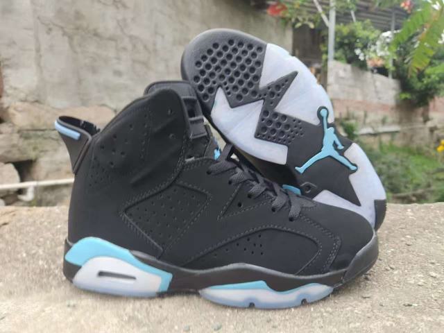 [plus-size shoes] Air Jordαn 6's Retro Classic Street Style Breathable Perforated Black UNC Blue Transparent Outsole Casual Sports Shoes 29322768