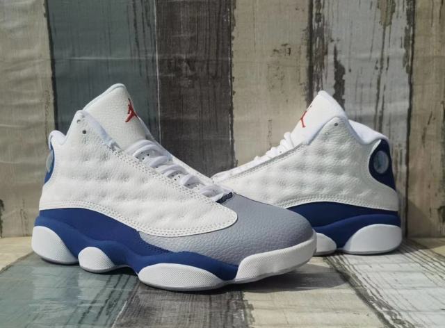 [plus-size shoes] Air @j13 Retro  French Blue  Men's French Blue Mid-Top Vintage Basketball Shoes 29323967