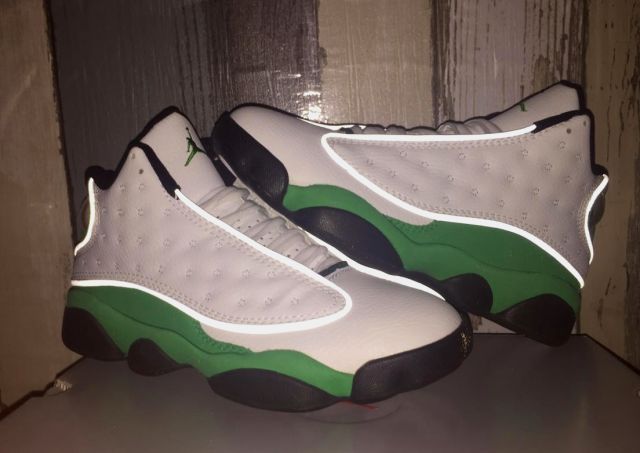 [plus-size shoes] Air Jordαn 13 Lucky Green GS Cushioned White and Green High-Top Vintage Basketball Shoes 29324231