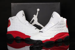 [plus-size shoes] Air @j13 Chicago White Red Genuine Leather Cushion Support Non Slip High Top Basketball Shoes 29284033