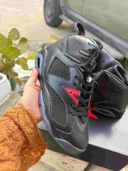 [plus-size shoes] Air Jordαn 6's BIN 23 Black Red Transparent Outsole High Top Basketball 29322797