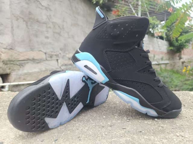 [plus-size shoes] Air Jordαn 6's Retro Classic Street Style Breathable Perforated Black UNC Blue Transparent Outsole Casual Sports Shoes 29322768