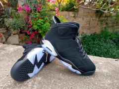 [plus-size shoes] Air Jordαn 6's  Metallic Silver Air Cushion Shock Absorbing Black Silver High Top Basketball Sneakers 29322839