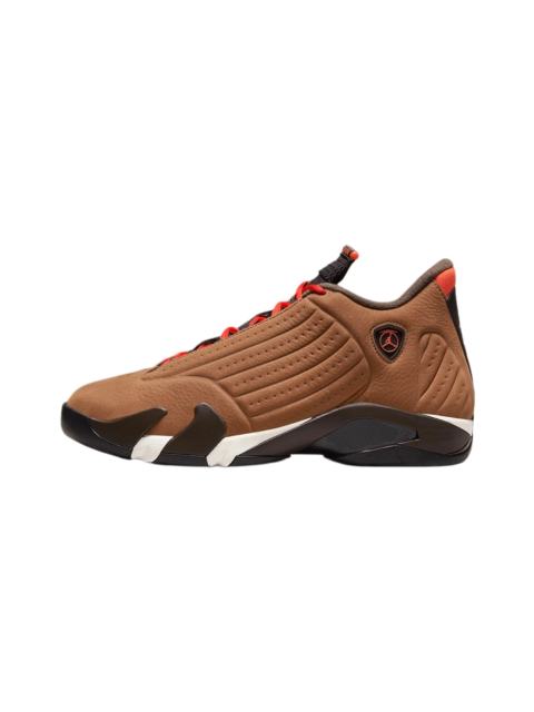 [plus-size shoes] Air Jordαn 14 Winterized Two-Layer Cowhide Cushioned Anti-Slip Wear-Resistant Men's Bronze Mid-Top Vintage Basketball Shoes 29323010