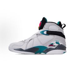 [plus-size shoes] Air Jordαn 8  Retro South Beach White Grey Teal Pink Buckle Strap Shock Absorbing Anti Slip High Top Basketball Shoes 2 colors 29247304