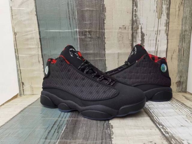[plus-size shoes] Air @j13 Retro Black Red Blue Edition Breathable Dot Mesh Upper Vintage Basketball Shoes 29324197