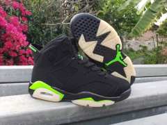 [plus-size shoes] Air Jordαn 6's Electric Green Air Cushion Shock Absorbing Black Volt Green Glow In The Dark Outsole High Top Basketball Sneakers 29322848