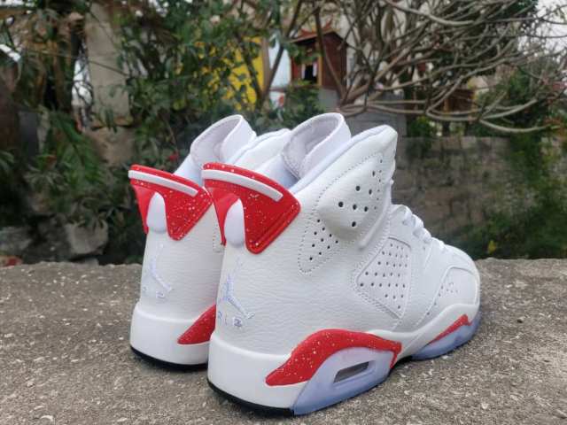 [plus-size shoes] Air Jordαn 6's Red Oreo Retro Air Cushion White Red Speckled Crystal Outsole High Top Basketball Sneakers 29322809