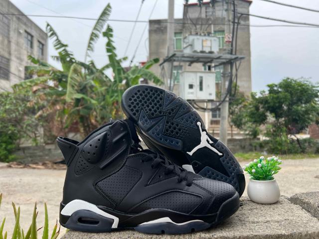 [plus-size shoes] Air Jordαn 6's Retro Air Cushion Black Cat Black White High Top Basketball Sneakers 29322781