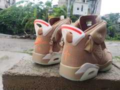 [plus-size shoes] Air Jordαn 6's British Khaki Side Pocket Air Cushion Shock Absorbing Khaki Suede High Top Basketball Sneakers 29322822