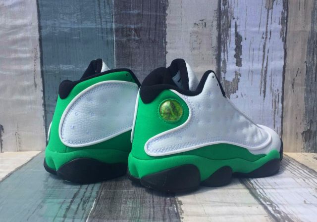[plus-size shoes] Air Jordαn 13 Lucky Green GS Cushioned White and Green High-Top Vintage Basketball Shoes 29324231