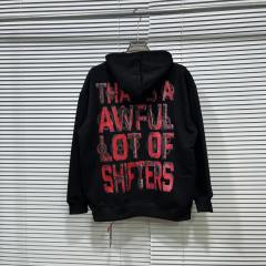 Red Rust Mechanic Gear Overlay Text Slogan Back Vertical Stacked Metal Bolt Letter Print Fleece Hoodie 29355902